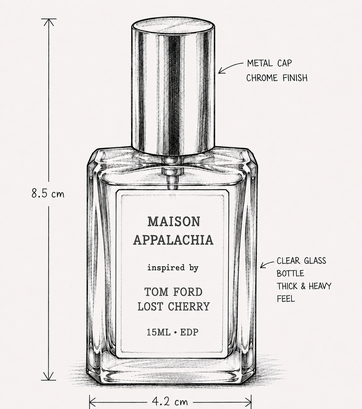 Griotte Noire — Inspired by Tom Ford Lost Cherry · Maison Appalachia · Séduction · Extrait Strength Perfume Spray · 15 ml