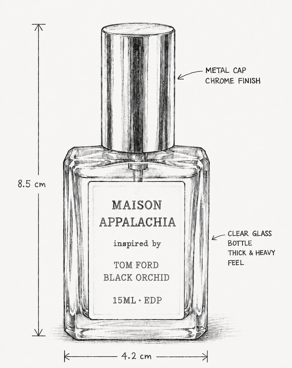 Orchidée Sombre — Inspired by Tom Ford Black Orchid · Maison Appalachia · Séduction · Extrait Strength Perfume Spray · 15 ml
