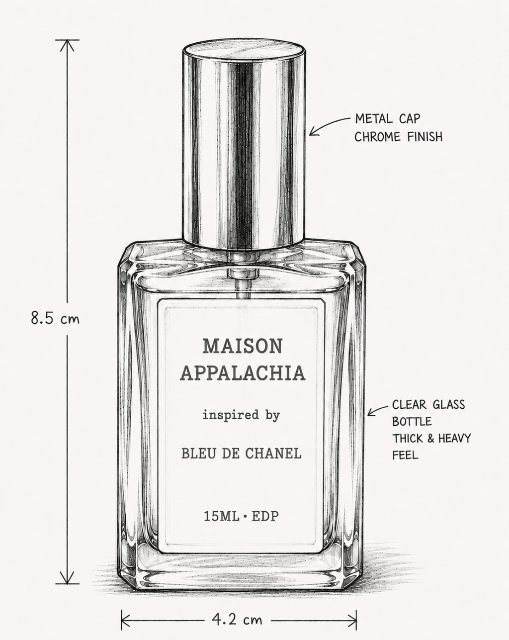 Ciel Azuré — Inspired by Bleu de Chanel · Maison Appalachia · Extrait Strength Perfume Spray · 15 ml