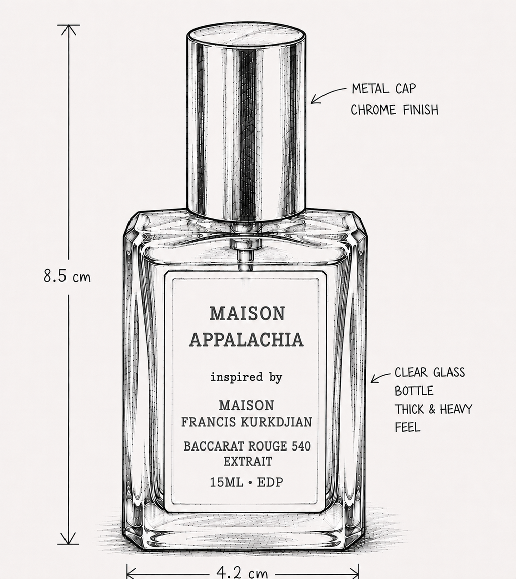 Rouge Écarlate — Inspired by MFK Baccarat Rouge 540 Extrait · Maison Appalachia · Extrait Strength Perfume Spray · 15 ml