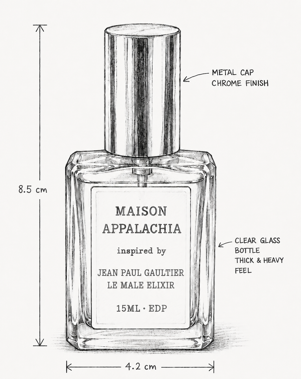 Miel Sauvage — Inspired by Jean Paul Gaultier Le Male Elixir · Maison Appalachia · Séduction · Extrait Strength Perfume Spray · 15 ml