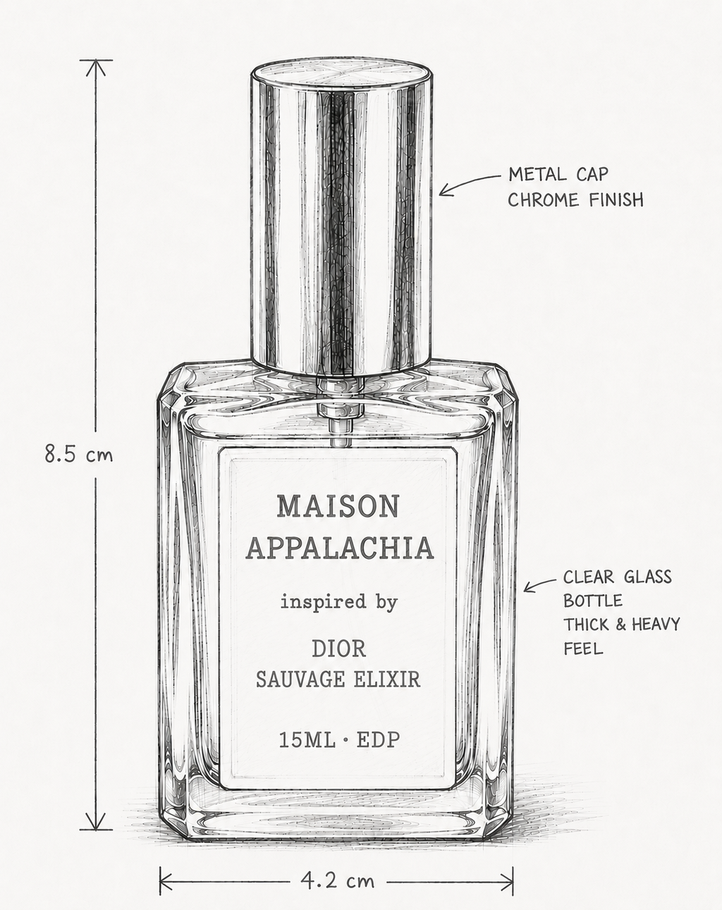 Épices Nocturnes — Inspired by Dior Sauvage Elixir · Maison Appalachia · Séduction · Extrait Strength Perfume Spray · 15 ml